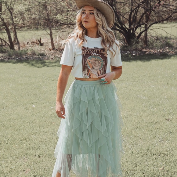 Tiered Midi Evening Bohemian Skirt - Picture 3 of 6